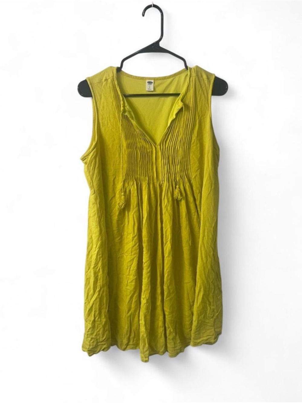 Old Navy Sleeveless Pintuck Tunic - Yellow